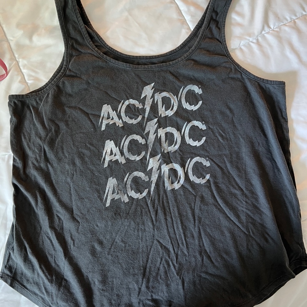 Lucky Brand Women's Black AC/DC Tank Top